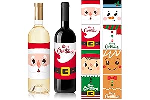Etiquetas Navideñas Personalizadas para Botellas de Ponche