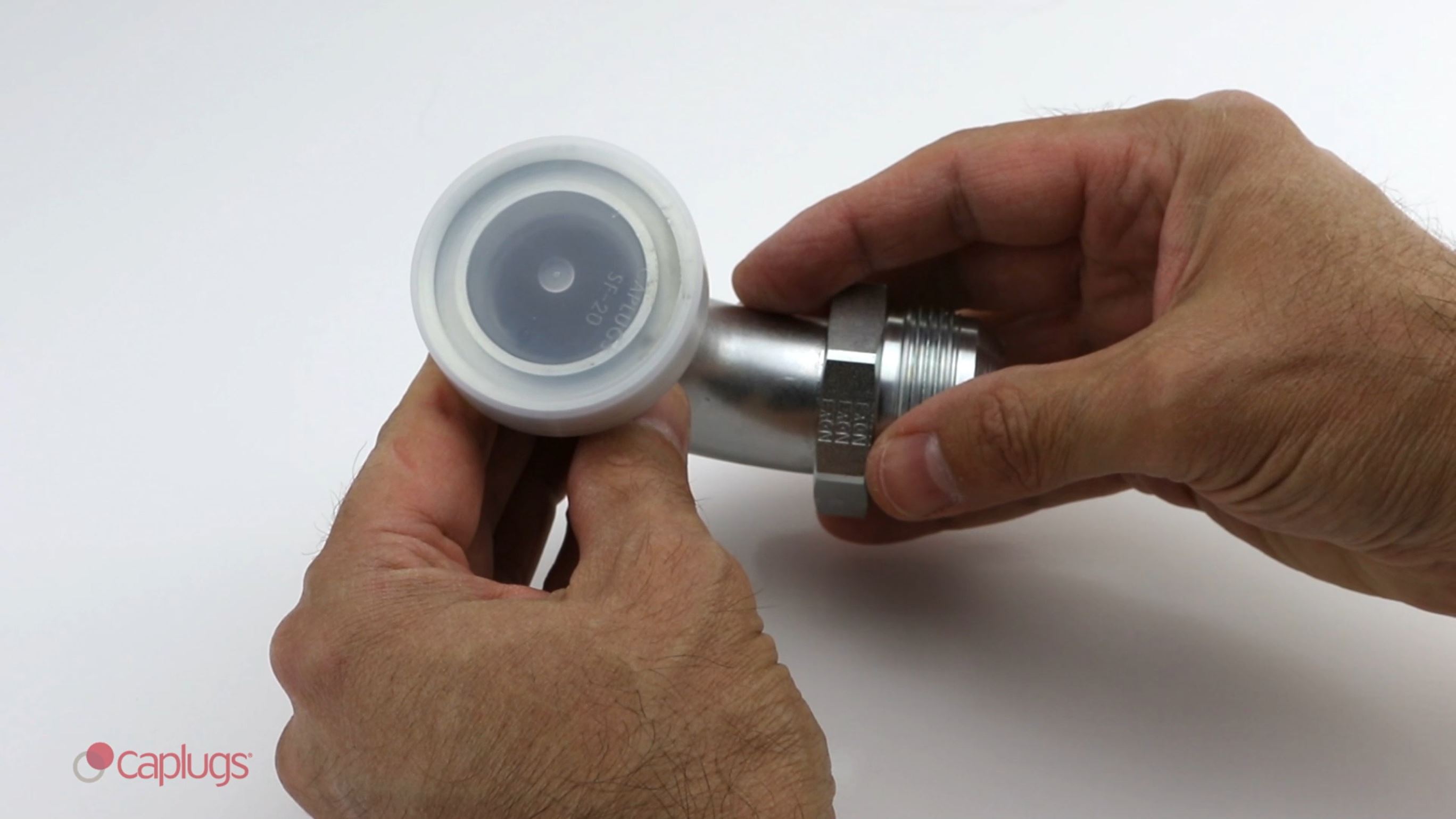 Image of Caplugs SF-28 SF Series - Plastic Cap for Split-Flange Connections, 40 Pack, Translucent LD-PE, Ferrule Size 2 inch Protective Closures, Dust and Debris Seals, Corrosion Prevention (99391322)