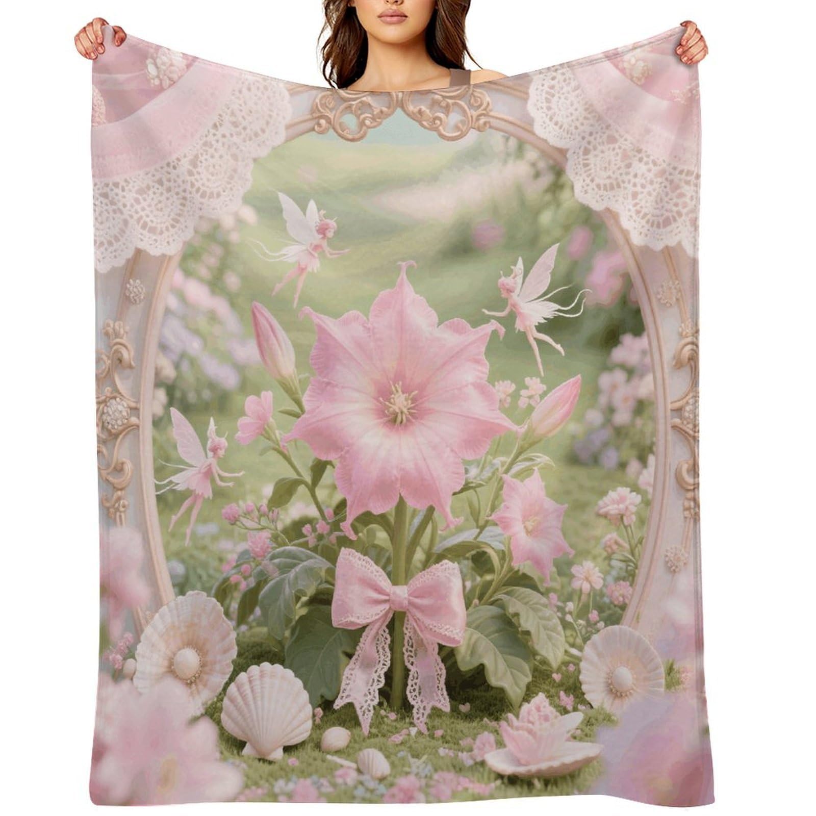 Mandala Flower Throw Blanket for Couch and Bed Super Soft Warm Lightweight Throw Blankets Cozy Fuzzy Flannel Blanket Personalized Decorative Blankets for Sofa Decor 30"x40"