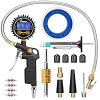 Vista 12 de Vondior Medidor de presión de neumáticos con tubo (0-60 PSI), medidor de presión de aire certificado ANSI preciso con esfera brillante grande