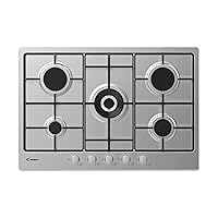 Candy Idea Piano Cottura a Gas 5 Fuochi, Acciaio Inossidabile