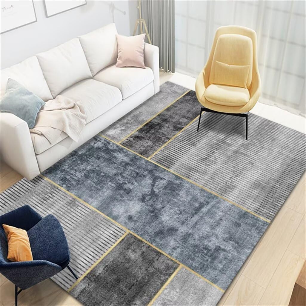 Descente de lit antidérapante et lavable en machine pour un couloir ou salon tressé gris