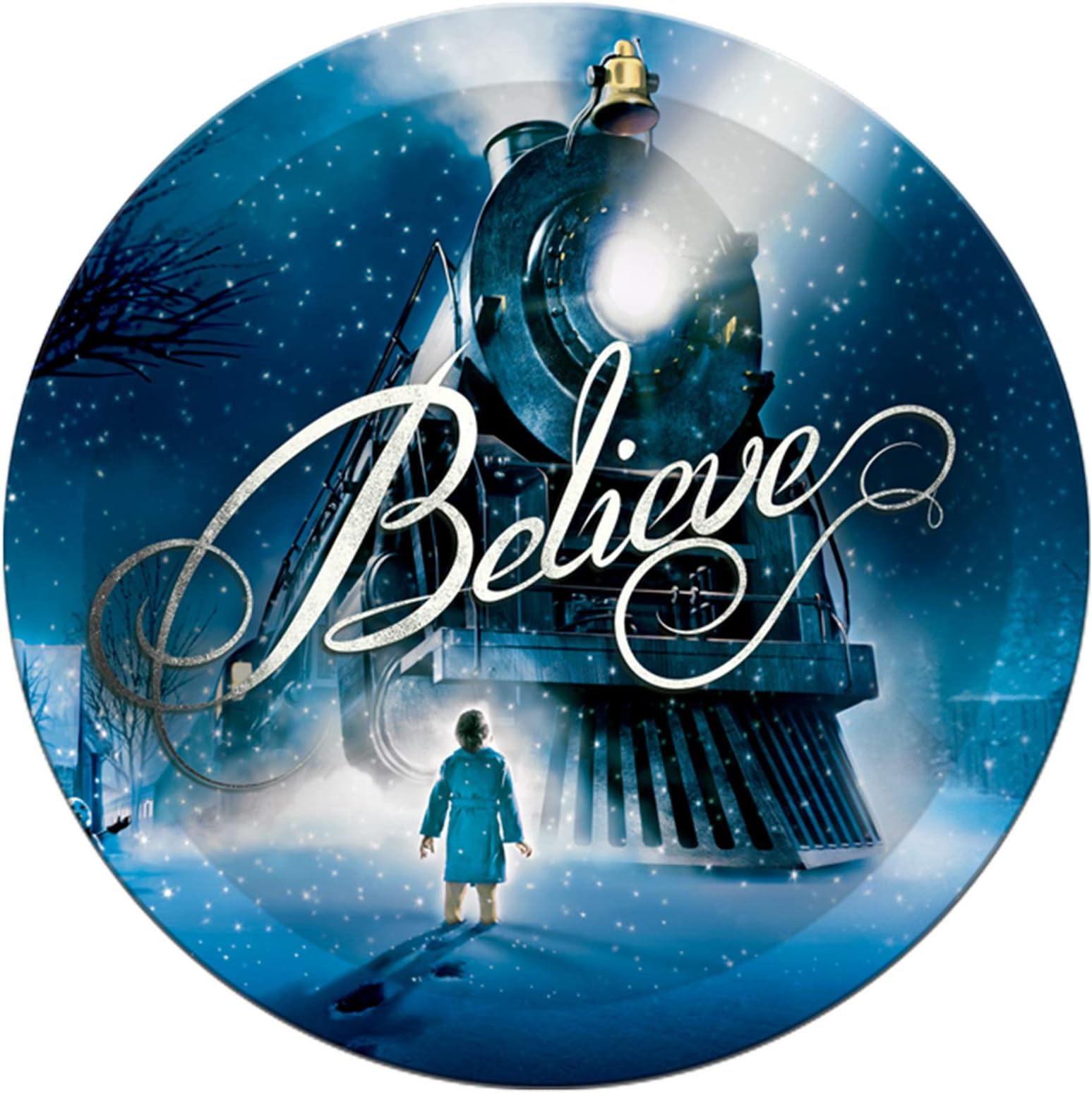 Silver BuffaloSilver Buffalo Polar Express Train Arrival 9-Inch Paper Plates Tableware Set, Blue