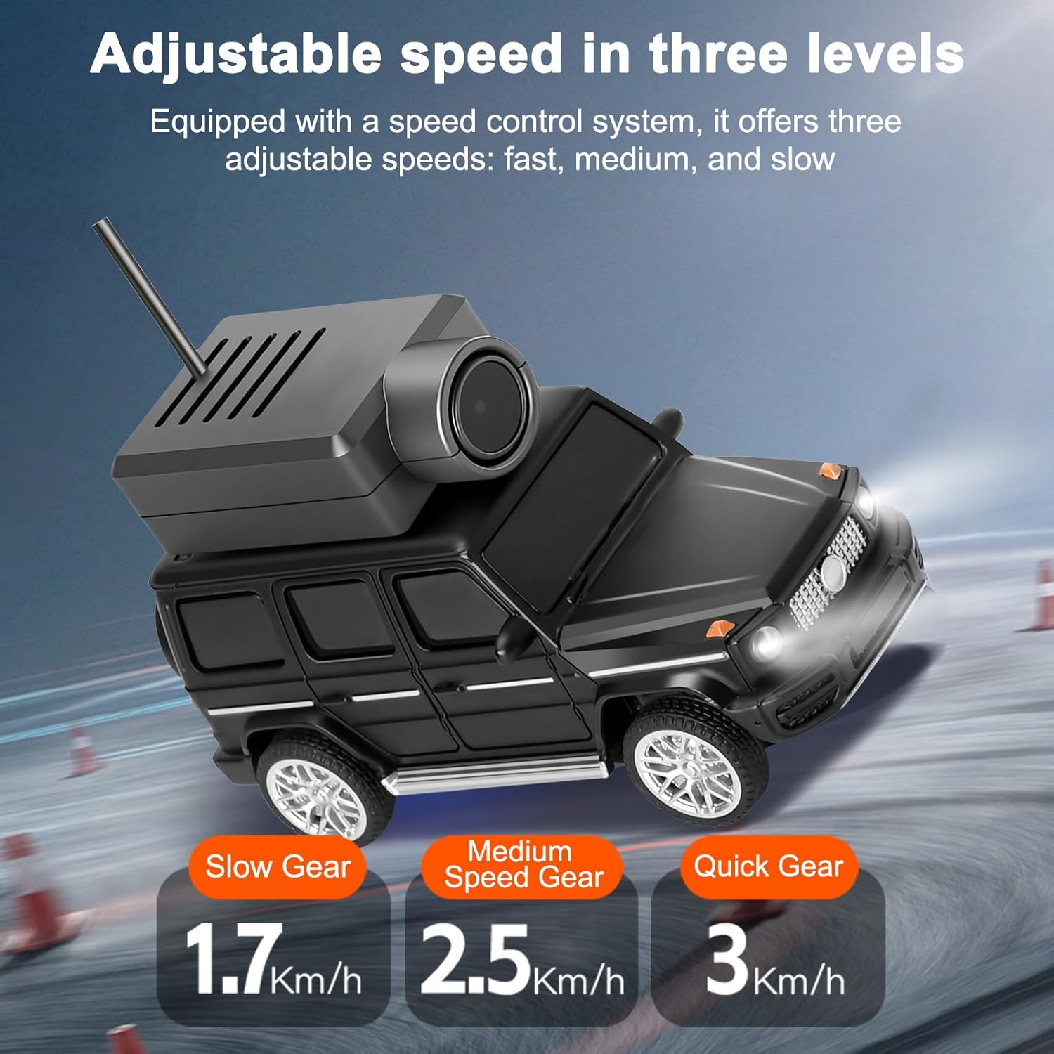 WLtoys Mini RC Car, 1:64 Scale FPV RC Drift Car with 720P HD Camera, 2.4GHz WiFi App Control with Gyro Mini Racing Toys for Teens and Adults (Black)