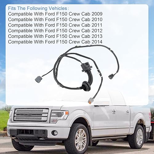 Miniatura 9 de Rimamoka Conjunto de cable de puente de puerta derecha del lado del pasajero trasero compatible con Ford F150 2009-2014 Crew Cab Reemplazar #