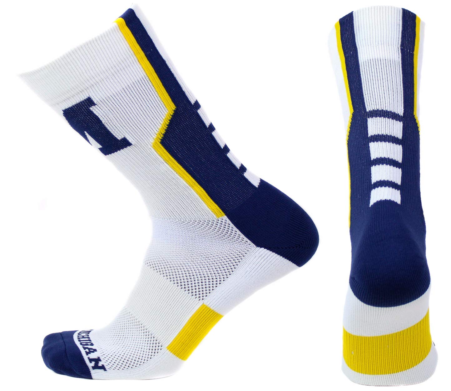 donegal bay NCAA Michigan Wolverines Sport Socks, White, One Size