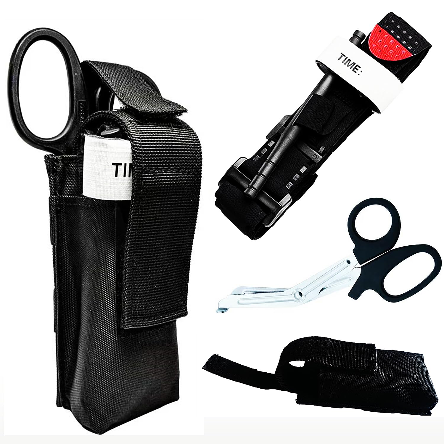 Tourniquets, Tactical Tourniquet Combat Application,Quick Release One-Handed Operated Military Tourniquet for Outdoor Sports Camping Hiking Climbing (Tourniquet+scissors+ bag)
