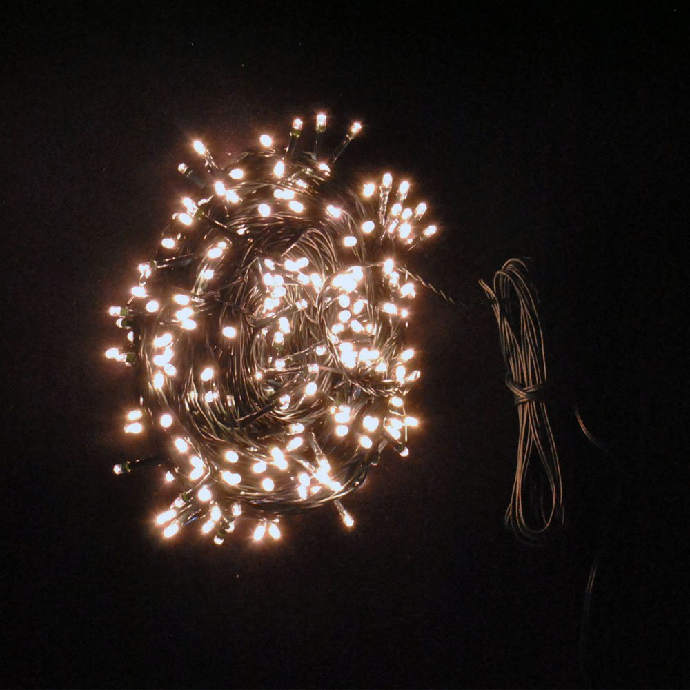 Jndee Warm White Fully Waterproof Fairy Lights 20M 200 Led Colour With 8 Modes, 8H Timer + Memory