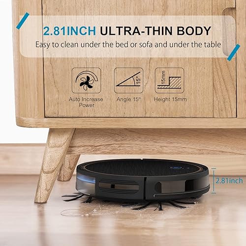 Miniatura 4 de Robot aspirador y trapeador Combo limpiador de suelos duros aspiradora robótica con fuerte succión y autocarga robot limpiador ultrafino para suelos