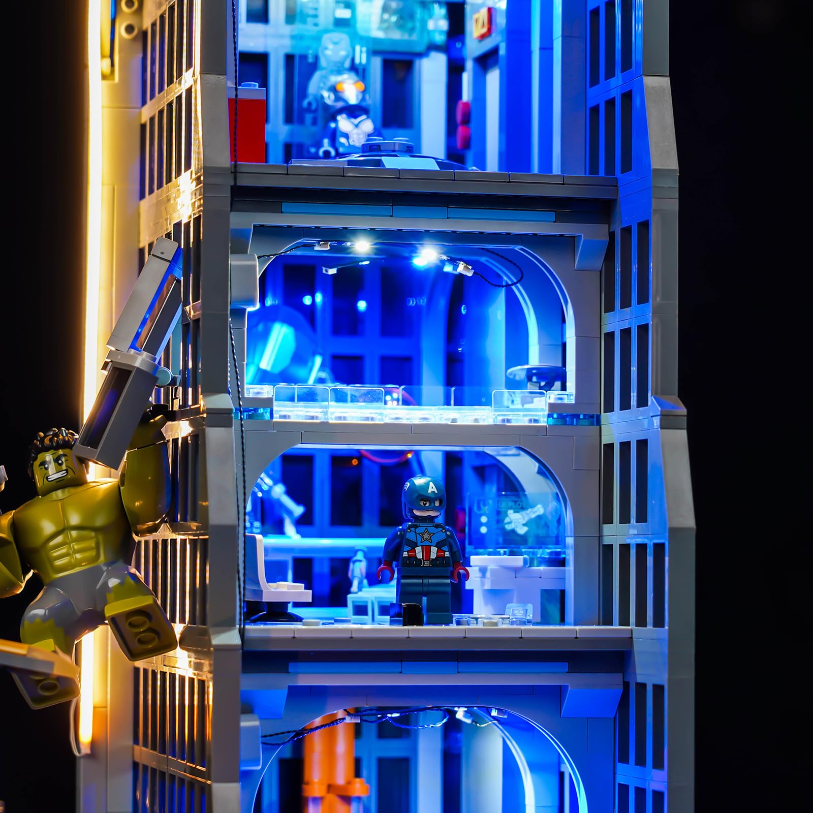 BrickBling Zestaw świateł LED do Lego Avengers Tower (nie Lego), zestaw oświetlenia dekoracyjnego do Lego 76269 Marvel Avengers Tower kreatywne zabawki - wersja standardowa, DE-76269-P57801