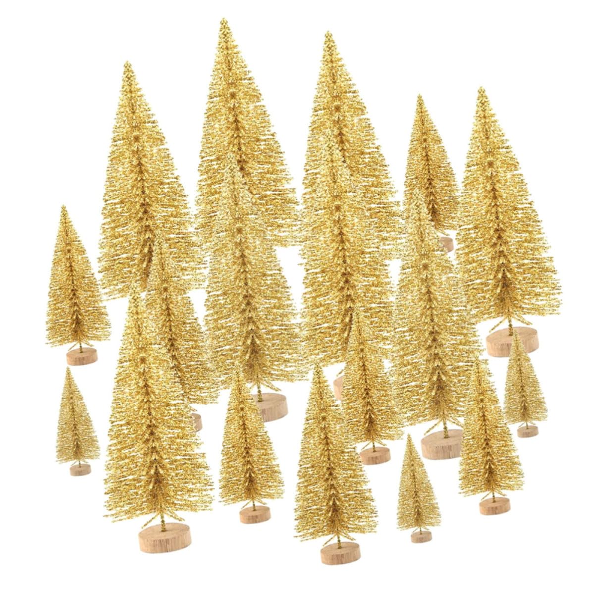 Árbol de Navidad dorado de sisal Angoily para decorar mesas y oficinas en estas fiestas