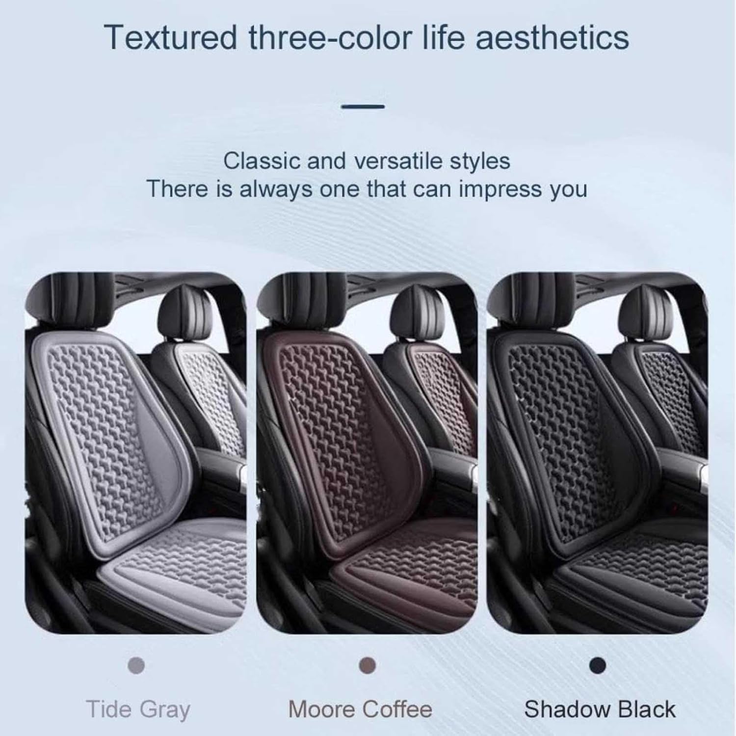 Sitzkissen Auto für VW ID.3 ID3 Pro/S/Pure/Pro Performance Id 3 2021-2026, Autositzschoner Anti Rutsch Atmungsaktiv Sitzauflage Weicher Autositzkissen für Vordersitze Auto Zubehör,B/Grey