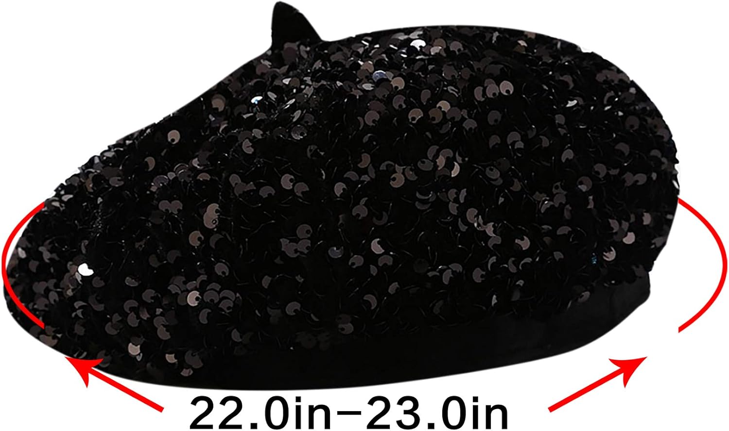 Women Beret Hat Glitter Sequins French Style Beanie Cap Adjustable Fashion Shimmer Hat for Girls Ladies - Image 7