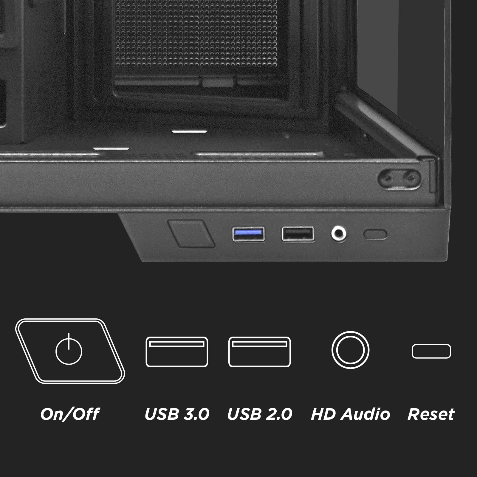 Noua Vision ZK900 | Obudowa PC do gier ATX Mid Tower | Wentylator PWM ARGB | Obudowa z dwoma komorami | Obsługa chłodzenia cieczą 360 mm | Kompatybilny z Back-Connect MB, czarny