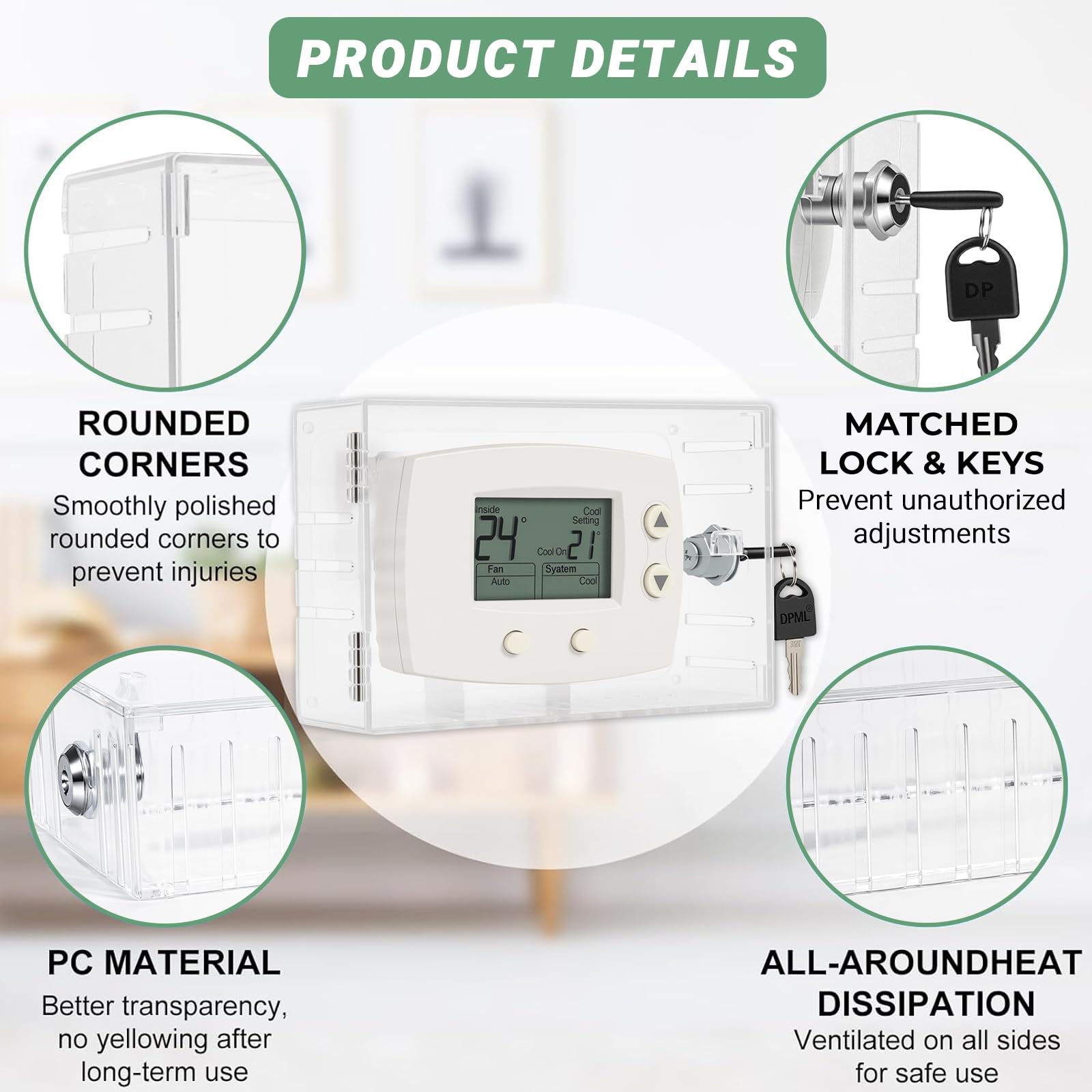 TH5220D1029 Nicht programmierbares digitales Thermostat mit
