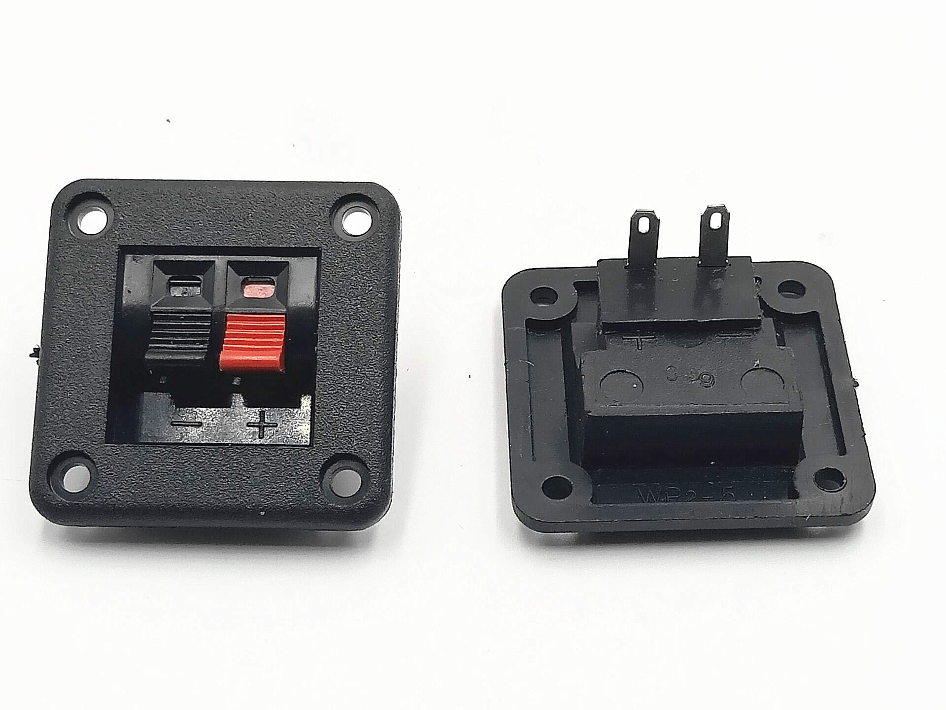 BULUSHI 4pcs 2 Way Speaker Box Connector Terminal Binding Post Spring Clip