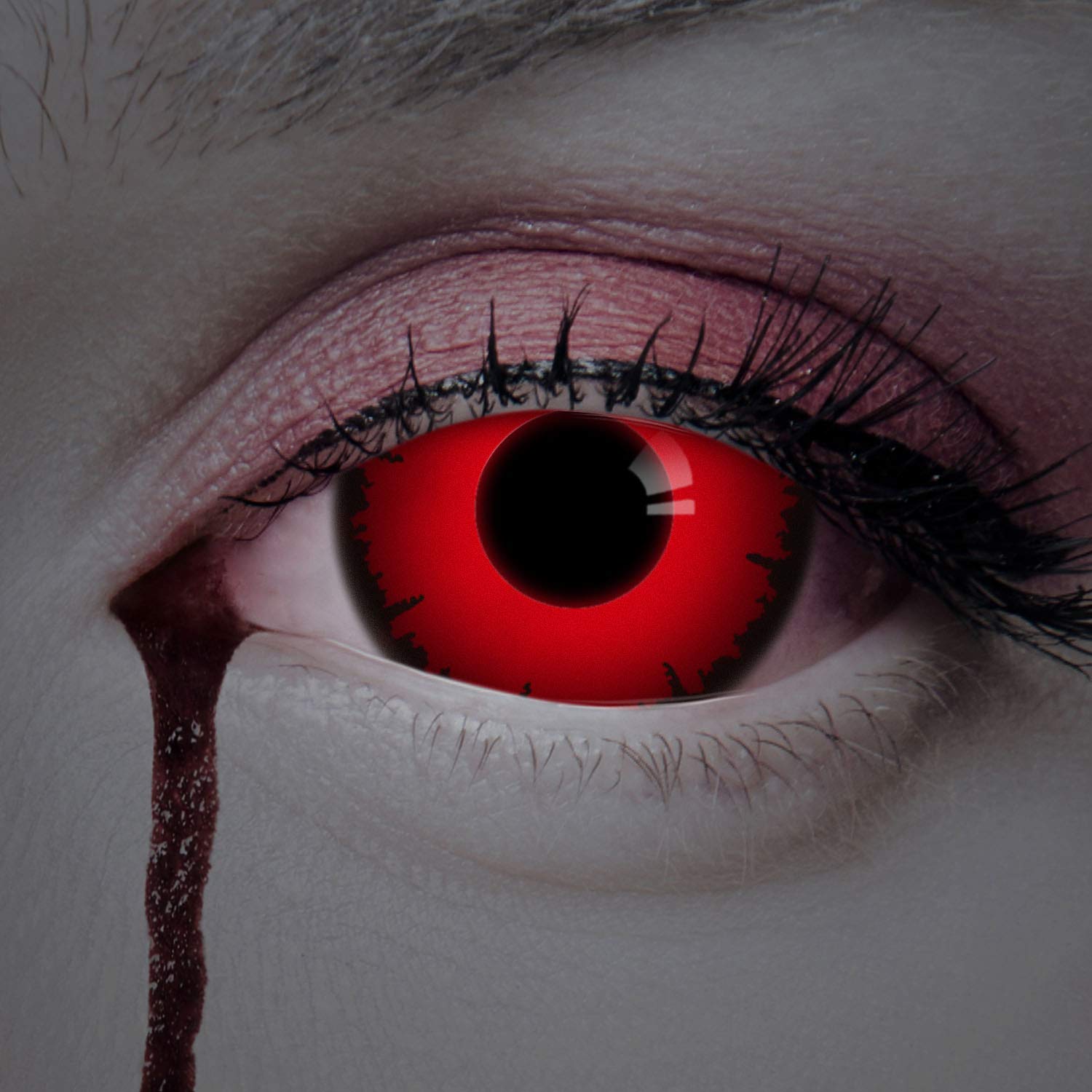 Lentilles de contact ARICONA : Lentilles annuelles Red sclera avec 17mm - jeu de 2 - sans correction