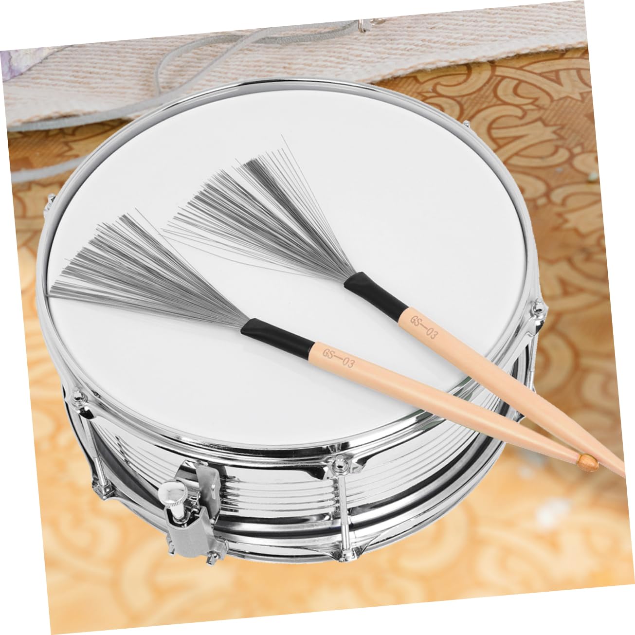 TOYANDONA 3paia Bacchette Per Batteria Di Acero Con Spazzola Acciaio Per Rullante e Strumenti Percussione Per Musicisti e Insegnanti Di Batteria