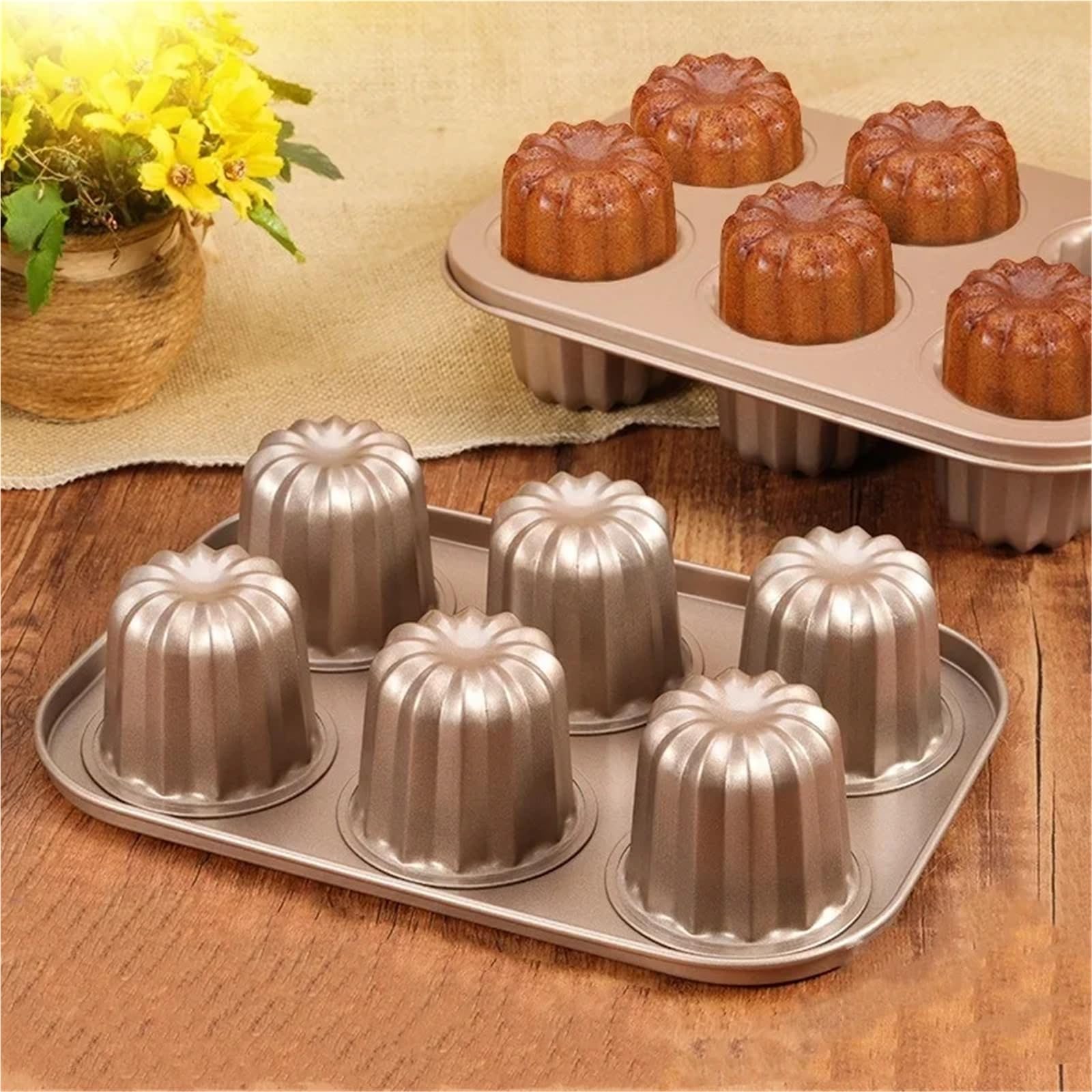 Moule à gâteau en acier au carbone à 6/9/12 cavités