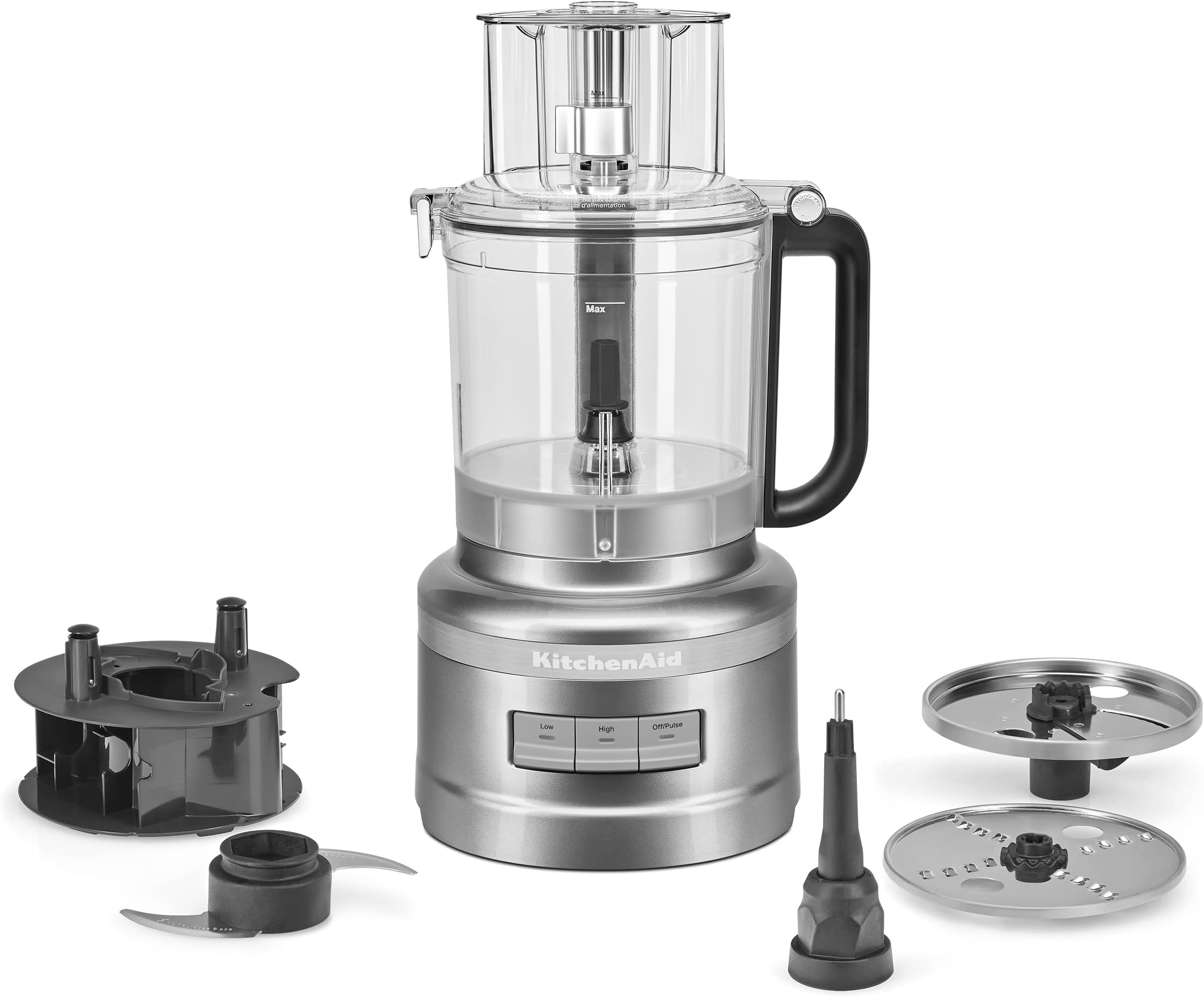 KitchenAid 13 Cup Food Processor, Contour Silver, KFP1317