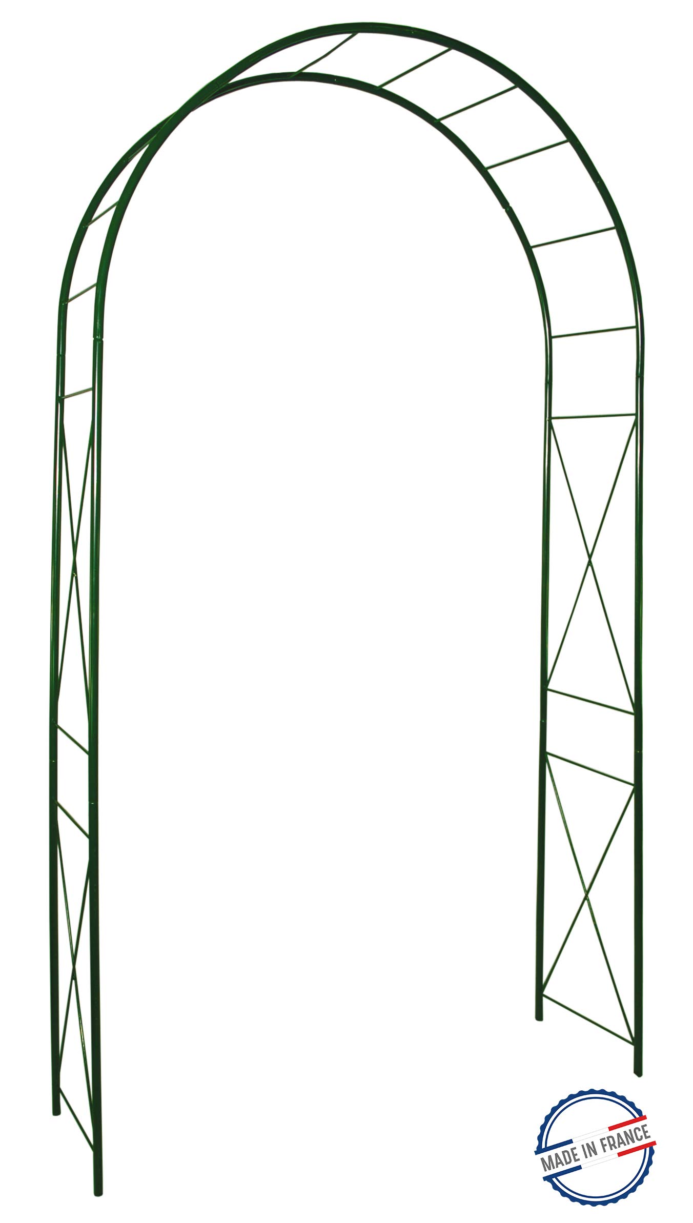 Louis Moulin Arche Tube Rond 20 Losange 130x40x250 cm - Vert Sapin - Made in France