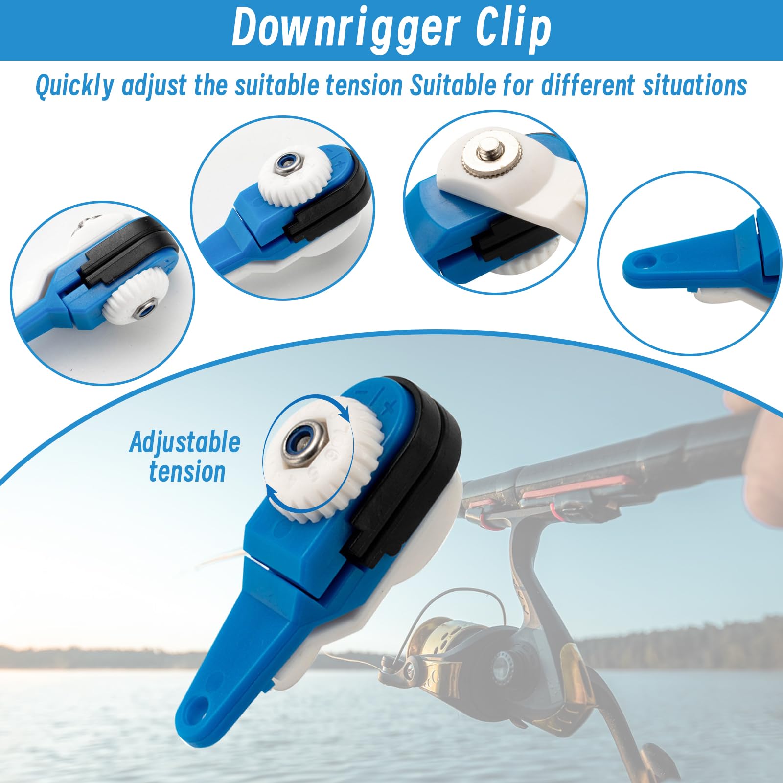 4 Pinces De Déverrouillage De Ligne Pour Planche De Pêche à La Traîne - Power Grips En ABS Et Métal