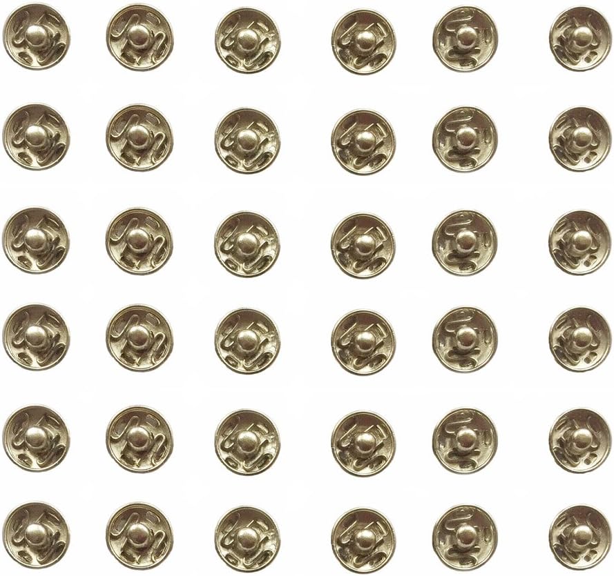 36 Press Studs Snap Fasteners 6mm Size 00 Sewing Dressmaking New