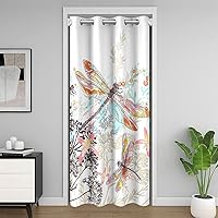 Vista 17 de jejeloiu Bonita cortina de puerta de ciervo para puerta, privacidad, 34 x 80 pulgadas, para niñas, niños, sala de caza, estampado de pata de oso