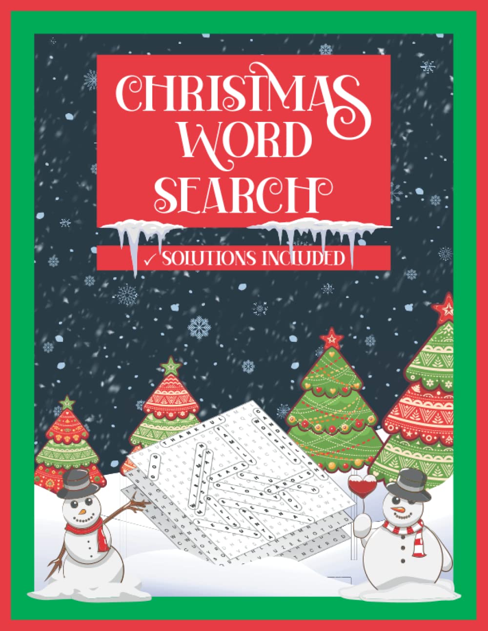 Christmas Word Search: Holiday Puzzle Book for Kids and Adults