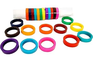 Handmade Resin Plastic Napkin Rings with Assorted Colors (Pack of 12)