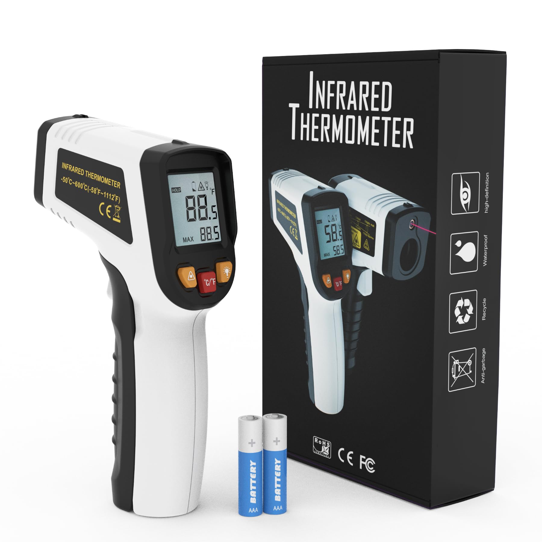 Infrared Thermometer Gun - -58°F to 1112°F -8