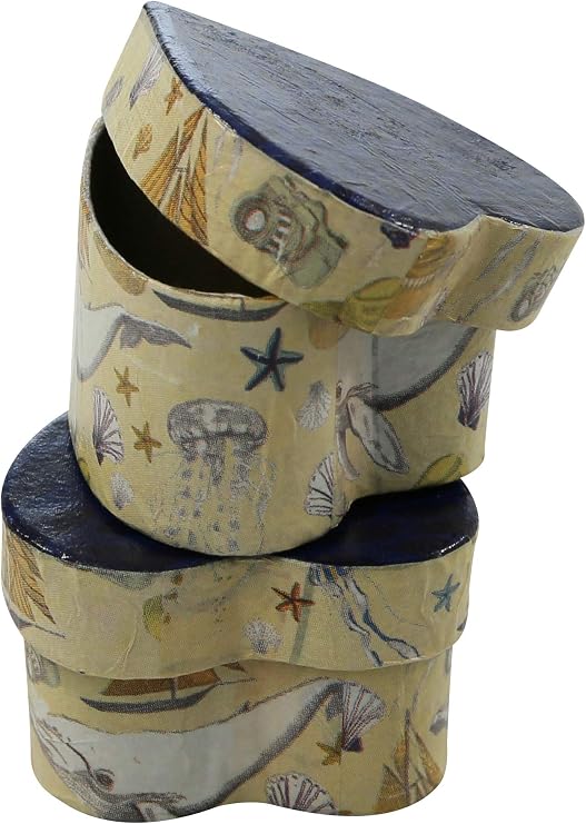 Decopatch - Ref EV008O - Small Heart Boxes - 10 pack - Papier Mache Object to Decorate - 5 x 5 x 3cm - Decorate with Decopatch Papers & PaperPatch Glue, Glitter, Paints