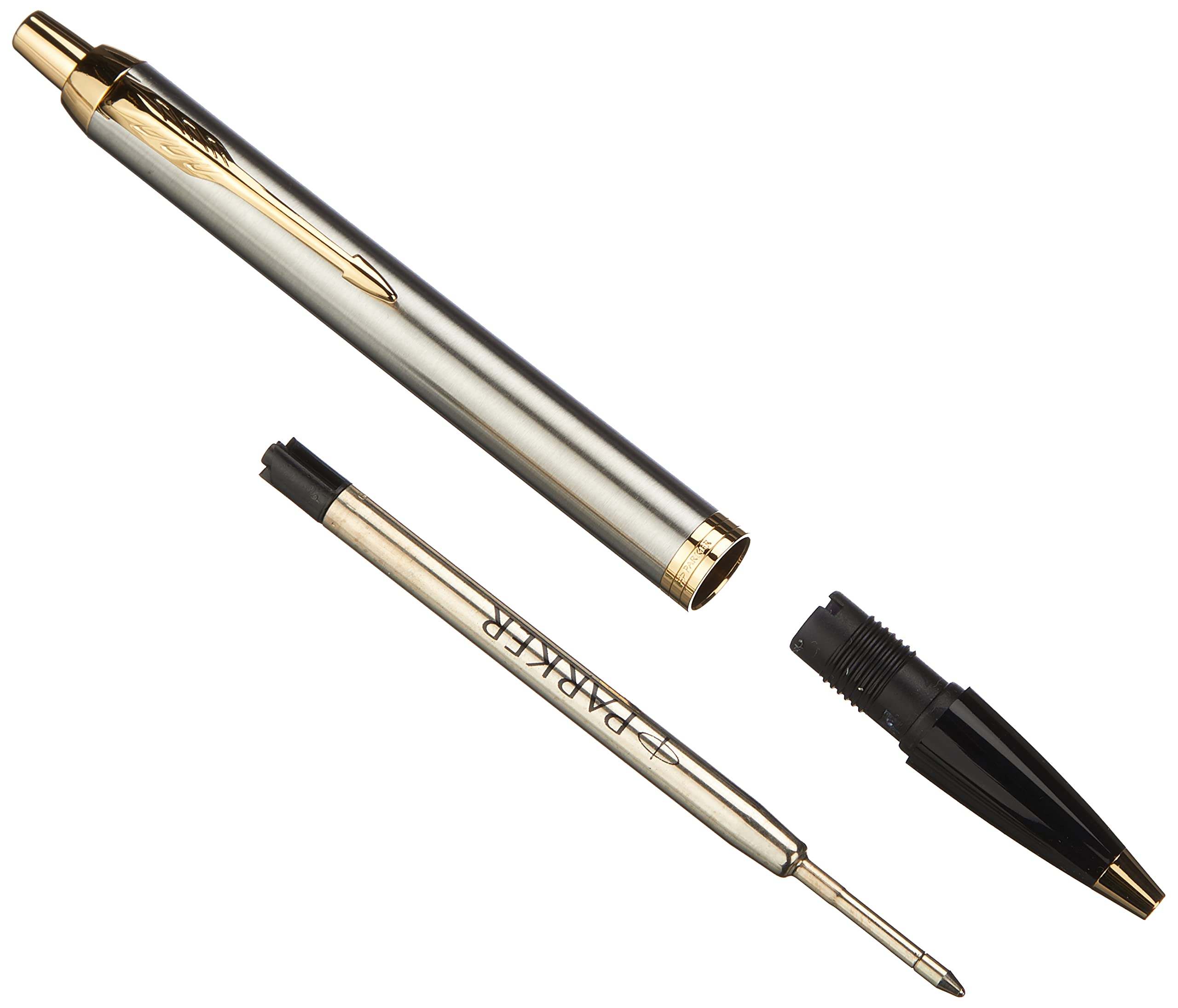 Parker IM Duo Set Brushed Metal GT Ballpoint & Rollerball Pen