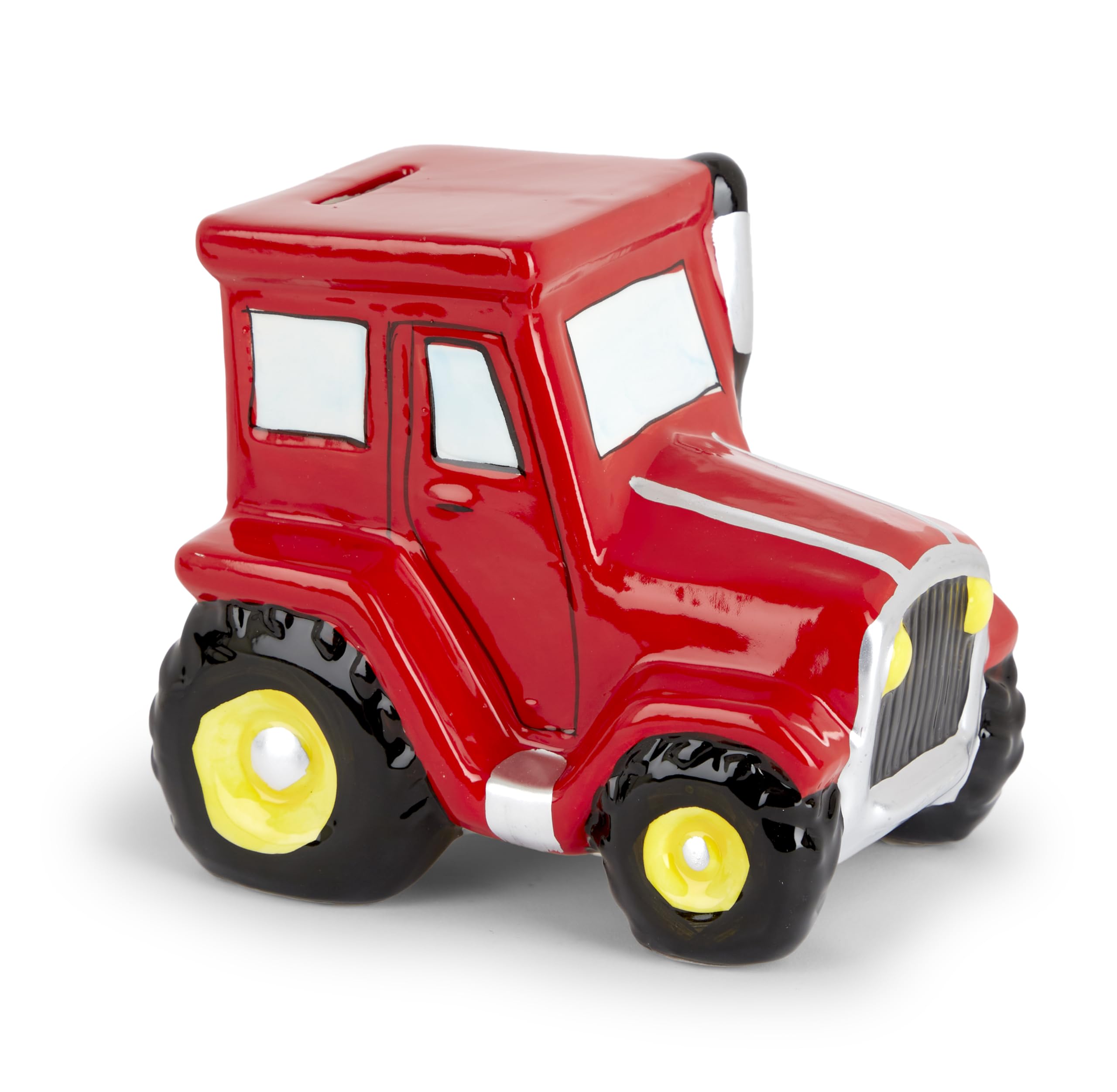 Mousehouse Gifts - Red Tractor Piggy Bank for Kids, Money Box for Children's Savings