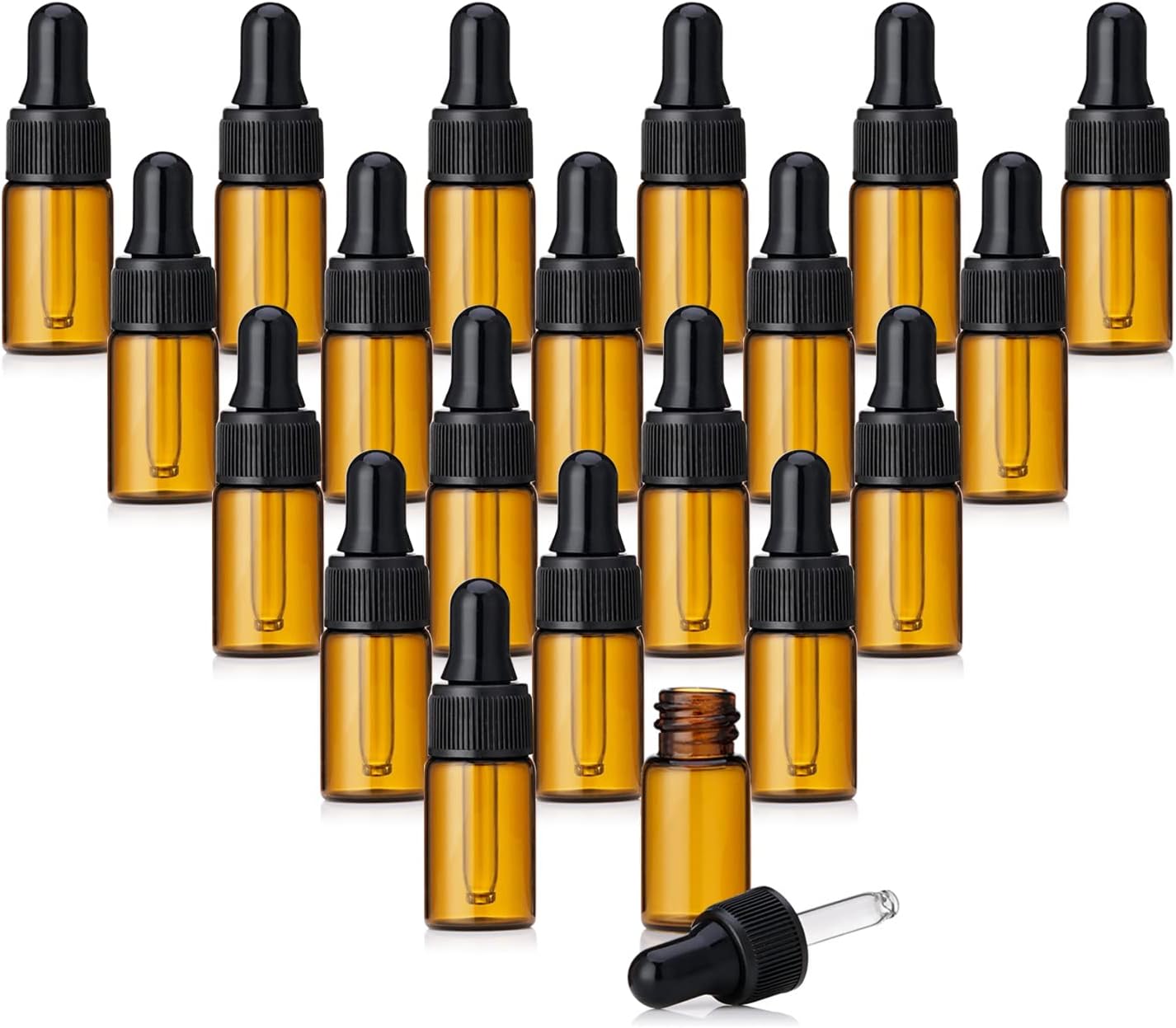 20Pcs 3ml Glass Dropper Bottle Mini Dropper Bottle Amber