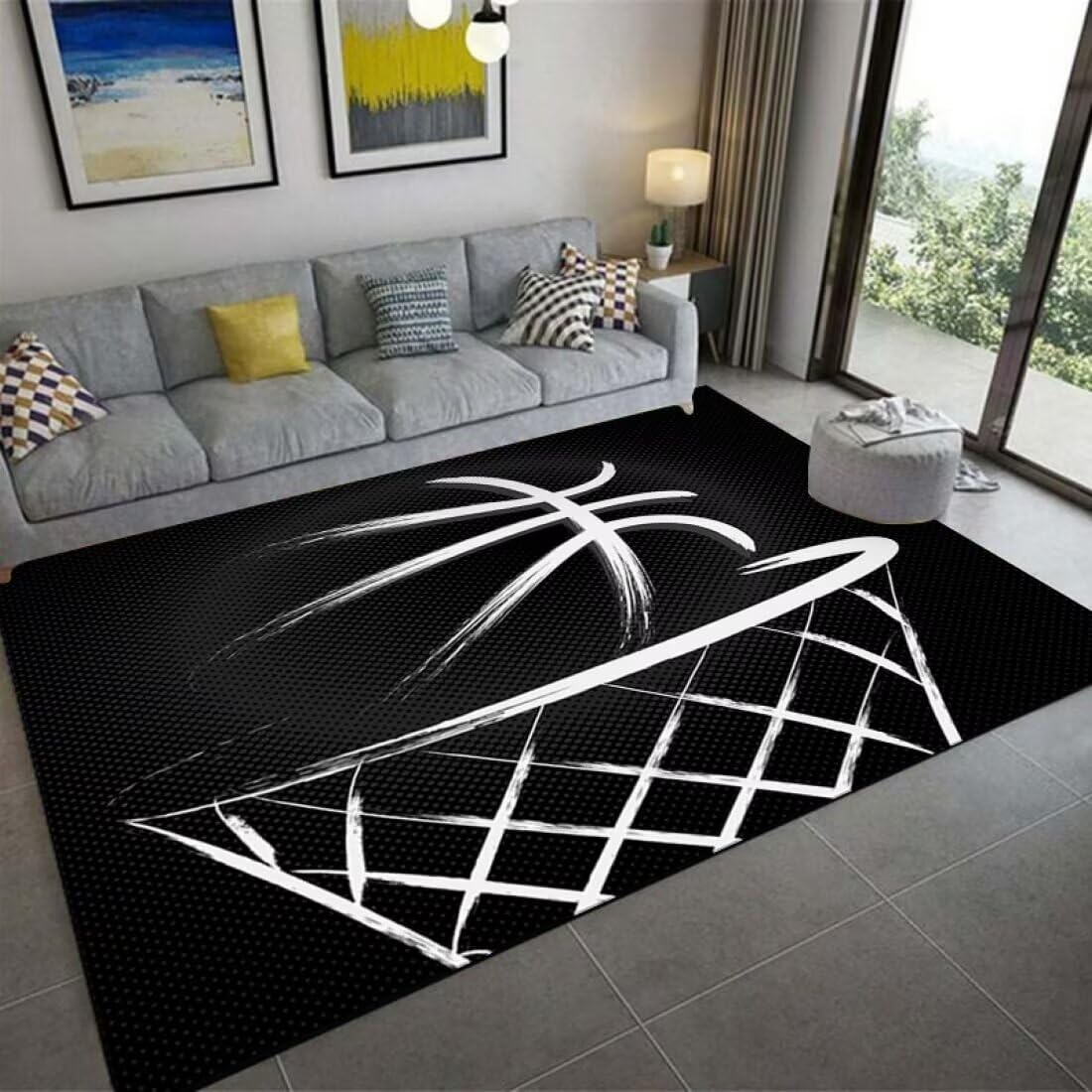 Tapis pour Chien Grande Taille 200X300CM Moquette Salon Deco Chambre Noir