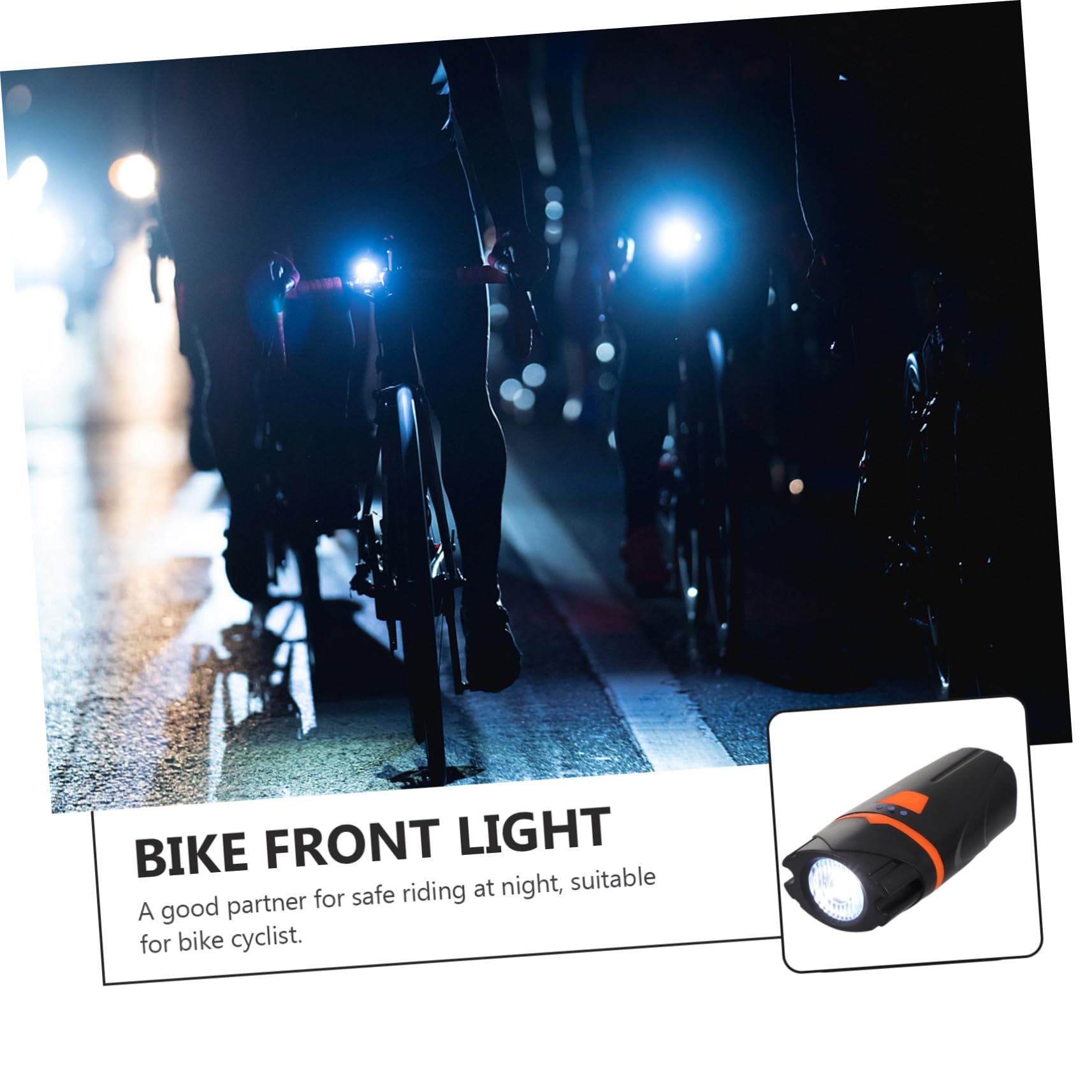 BESPORTBLE 2pezzi Luce Anteriore USB per Bicicletta Lampada Frontale Alta Luminosità Accessori Leggeri e Portatili per Ciclismo Condizioni Meteorologiche Avverse