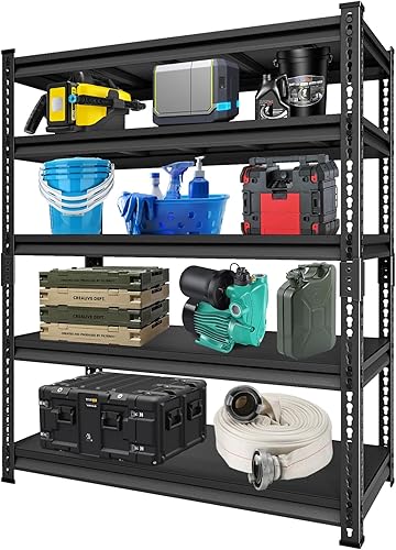 Miniatura 9 de Estantería de garaje de 3 niveles resistente, estantería de metal de 36 pulgadas para garaje, capacidad de carga de 1320 libras, estantes y estantes