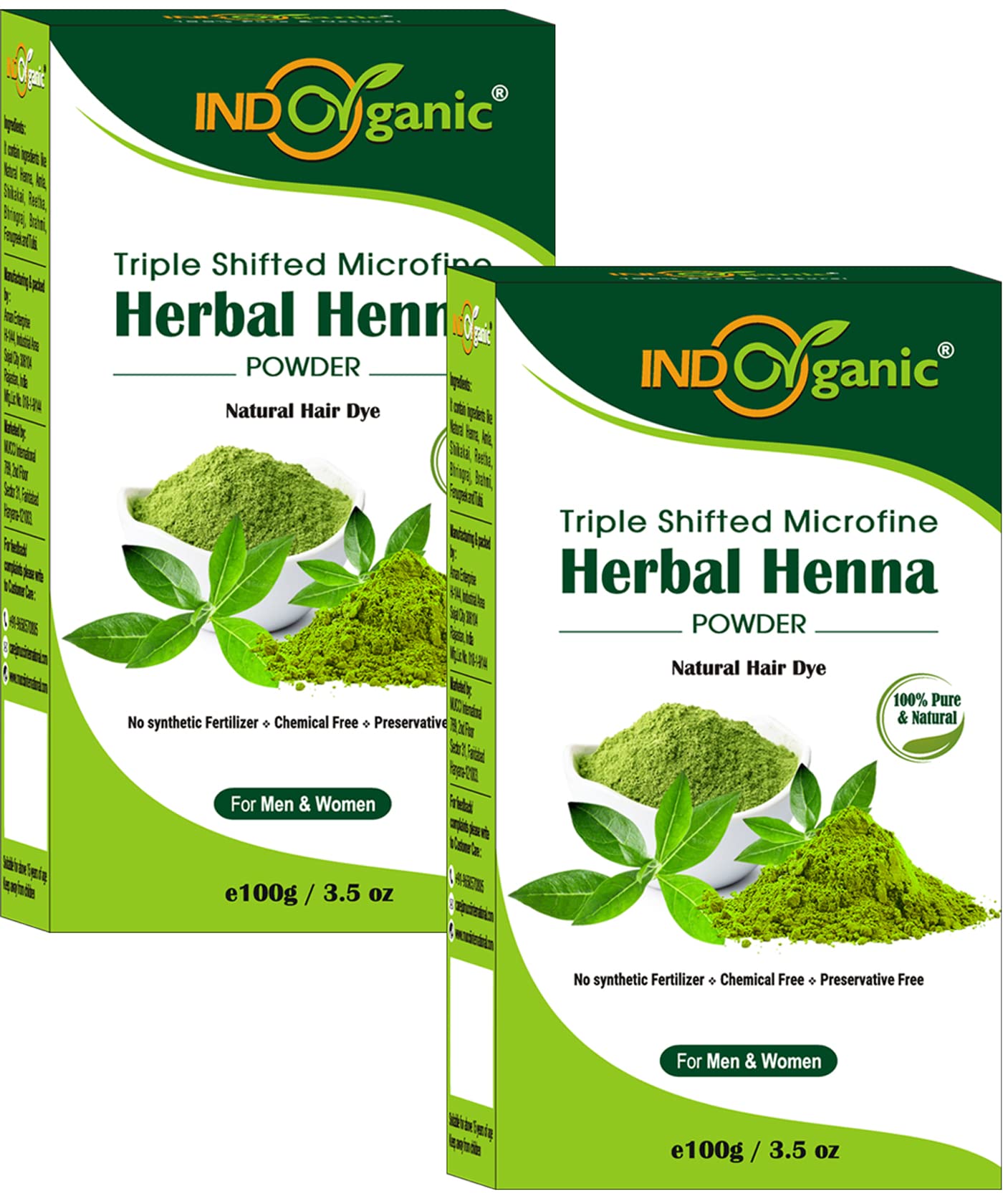 Natural Care From Herbal Henna Powder Pack of 2 With Henna, Amla, Shikakai, Reetha, Bhringraj, Brahmi, Fenugreek and Tulsi Powder For Hair Colour & Conditioning - 200Gms-image-19