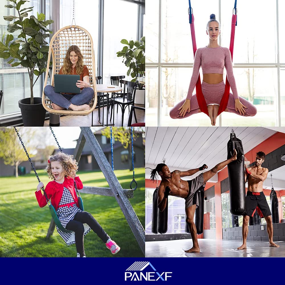 Gancio Da Soffitto Per Poltrona Sospesa - Acciaio Inox Con Catena, Girevole 360°, Portata 450kg - Foto 5