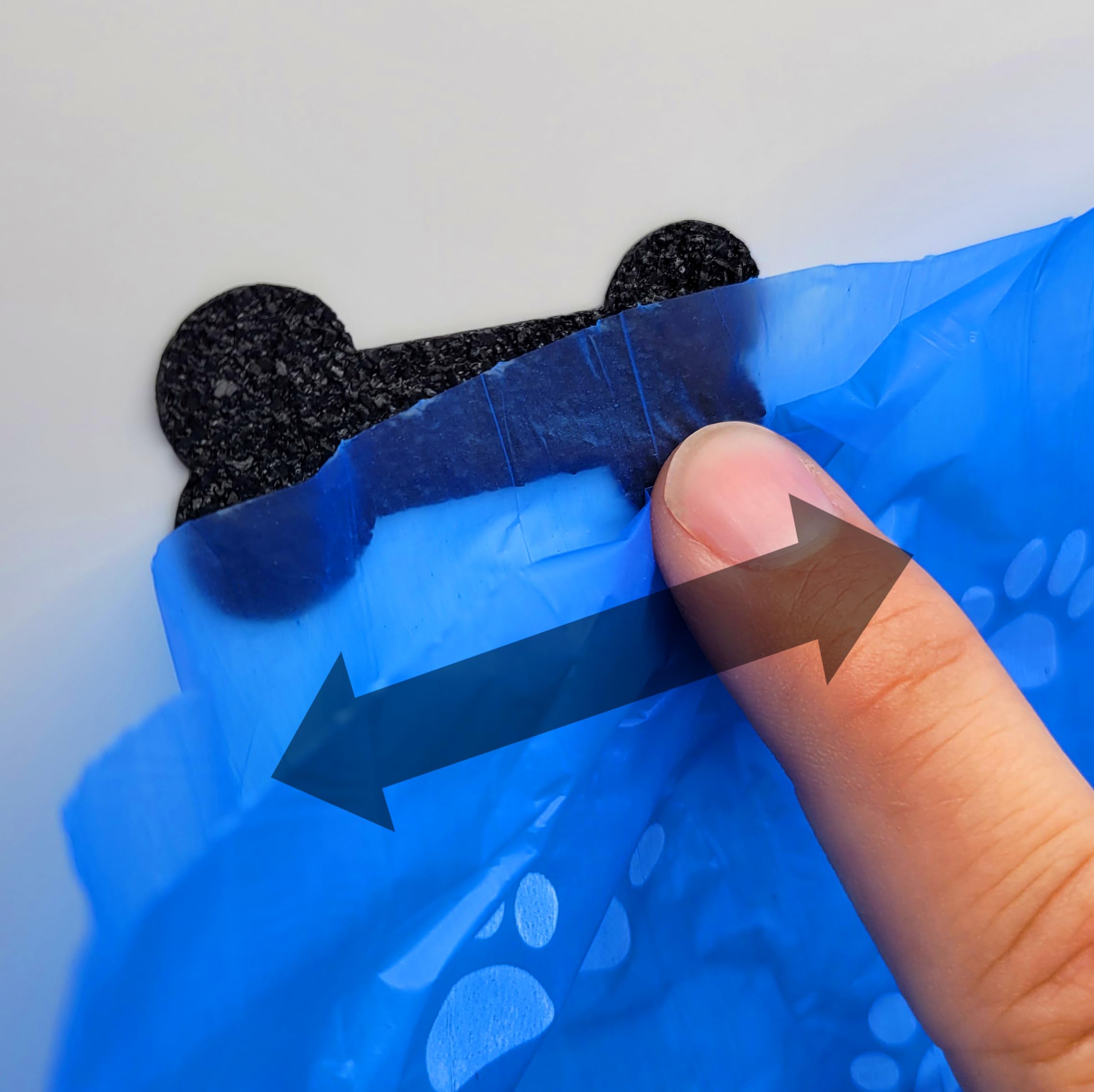 New Doggie Grips – Easy Bag Opener, Dog Poop Bag Grip for Dry Hands and Hard to Open Bags, Sticks to Any Material, Surface Itself Not Sticky (4 Pack)