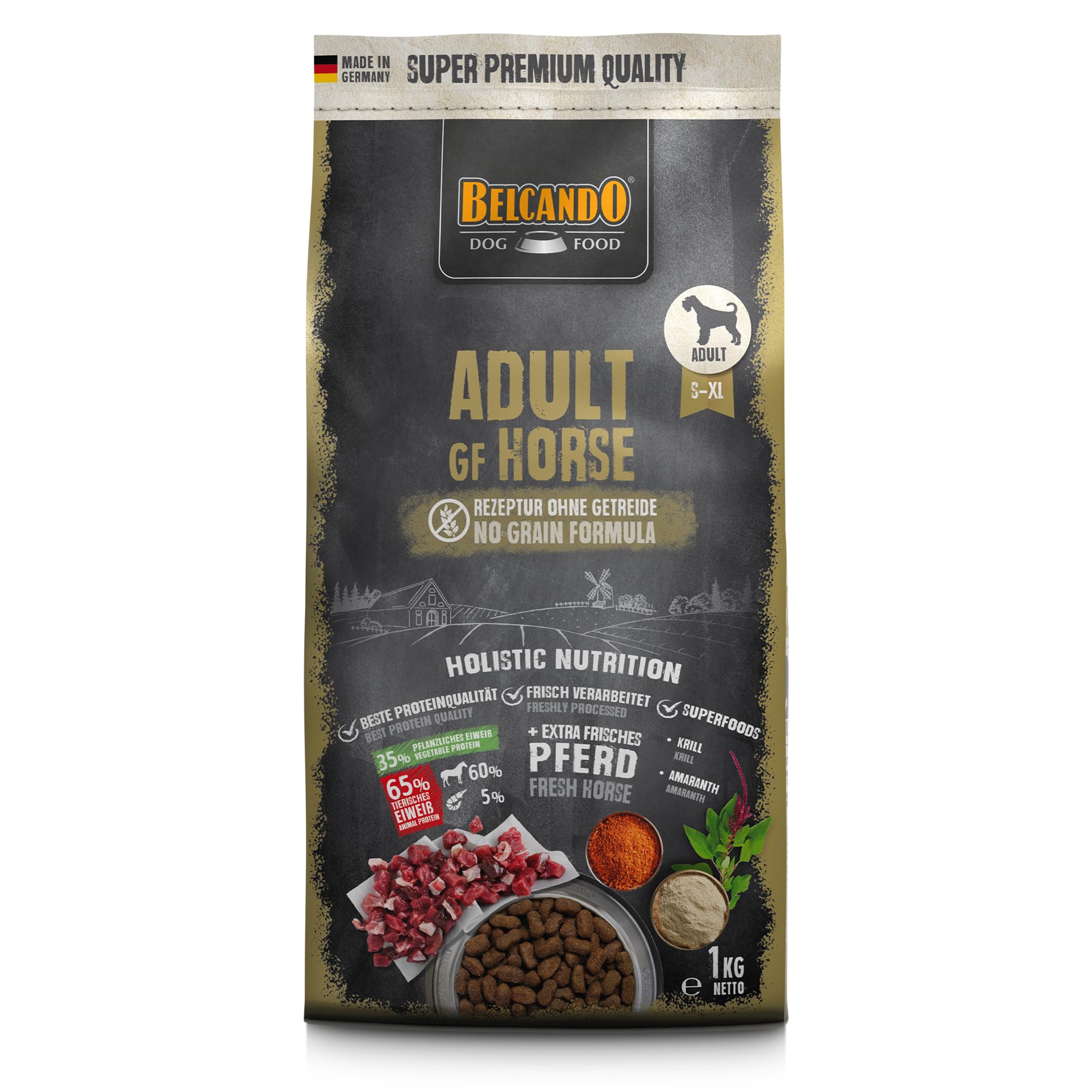 BELCANDO Adult GF Horse - Trockenfutter ohne Getreide (1 kg)