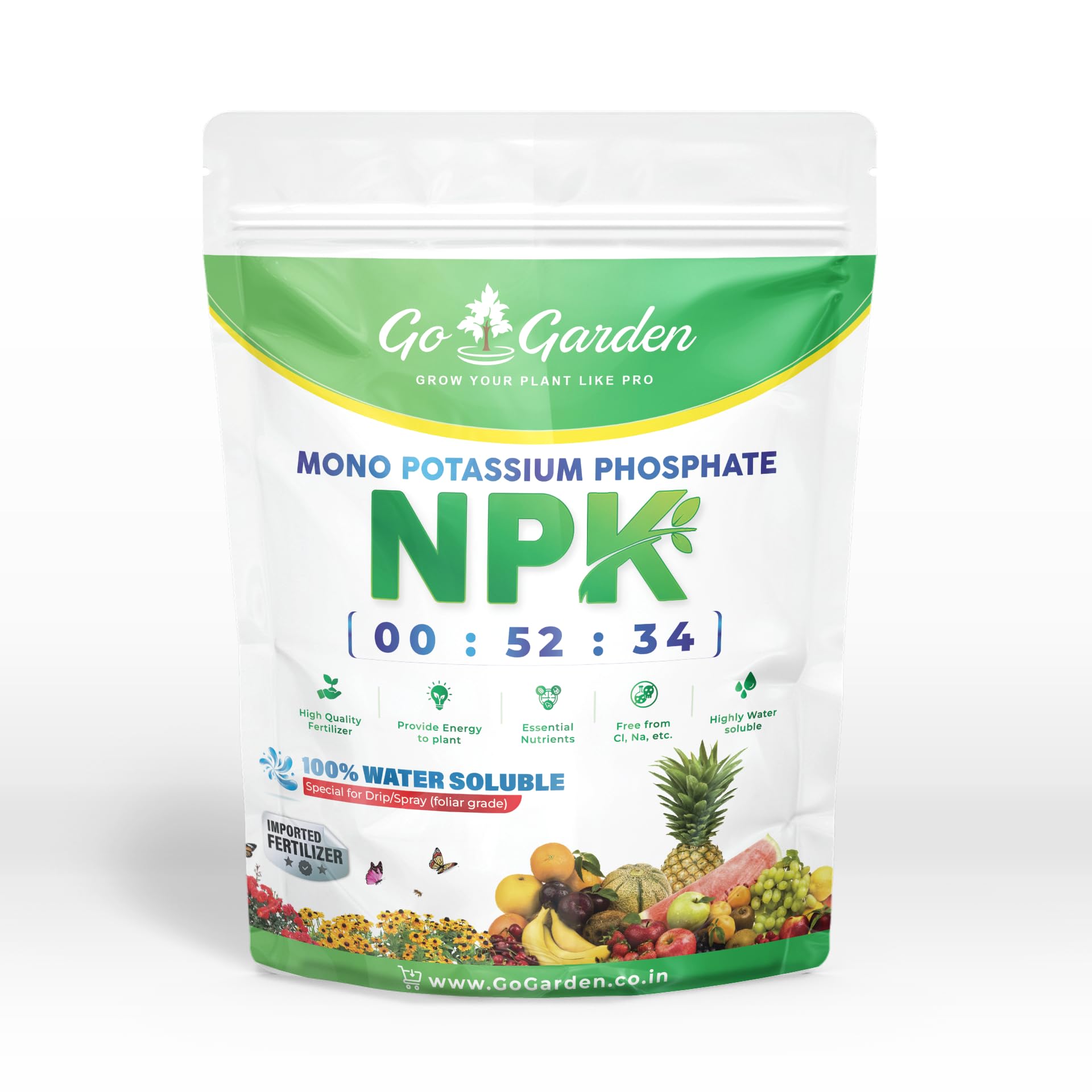 See full amazon price history chart for Go Garden MKP (Mono Potassium Phosphate) NPK 00 52 34 Fertilizers for Plants, Garden & All Crops 900 G | Water Soluble Foliar Spray Nutrition Go Garden MKP (Mono Potassium Phosphate) NPK 00 52 34 Fertilizers for Plants, Garden & All Crops 900 G | Water Soluble Foliar Spray Nutrition (B0D2WH3QF8) Amazon Price History, Amazon Price Tracker