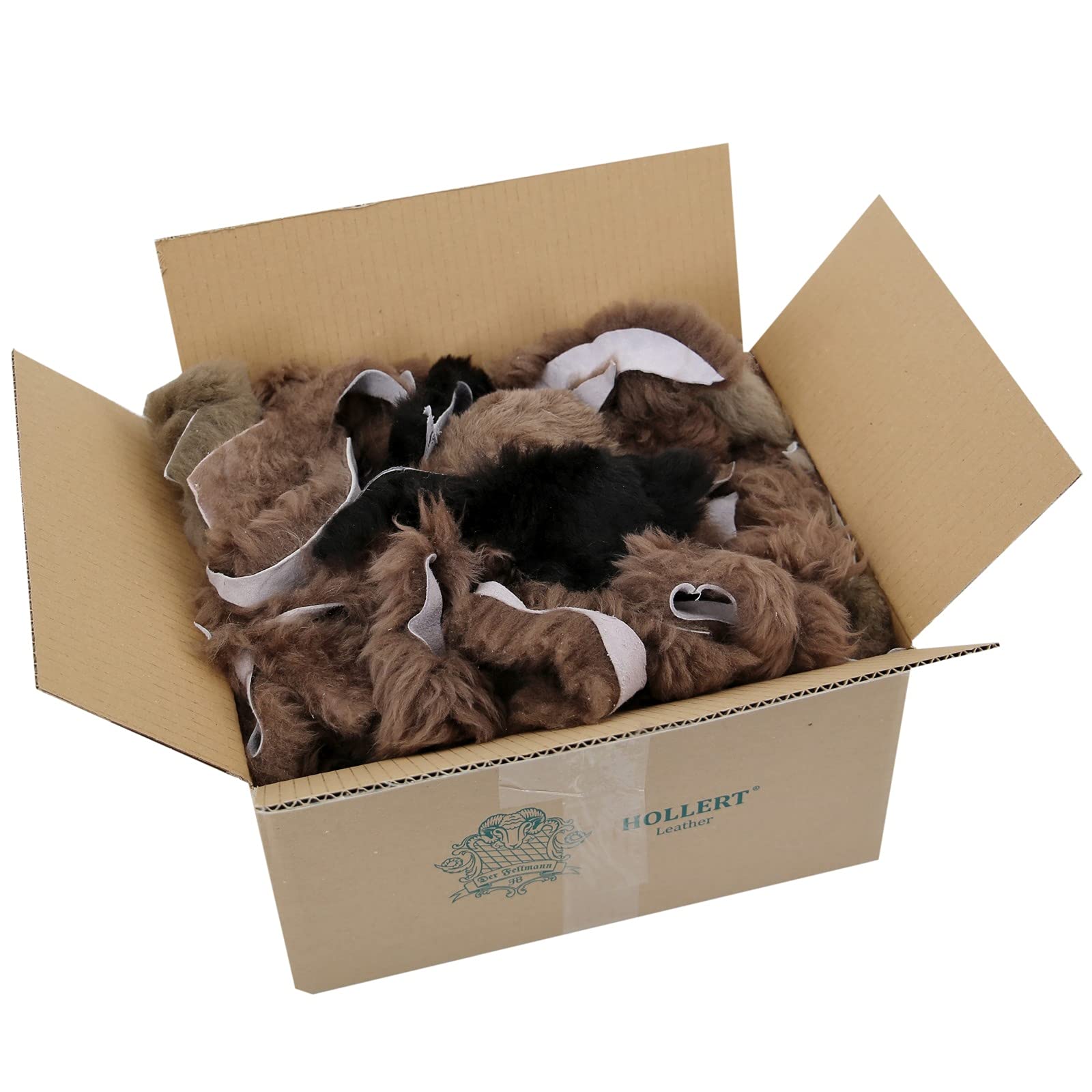 Lammfell Bastelfelle 1,5 Kg Natur Mix - Weiche Wolle Auf Leder Zum Basteln