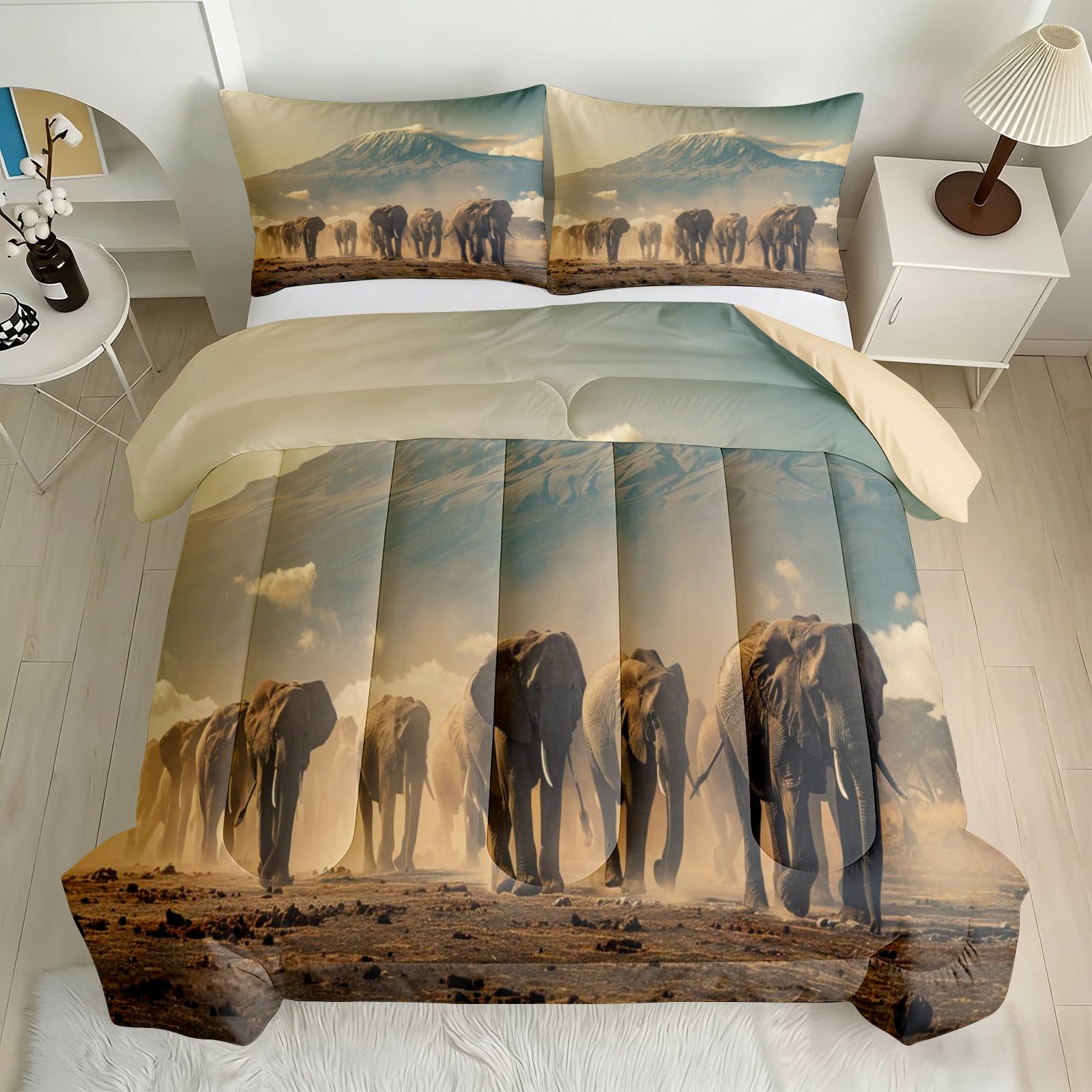 Generisch Elefant Bettdecke ohne Bezug 135x200 Sommerdecke Leicht