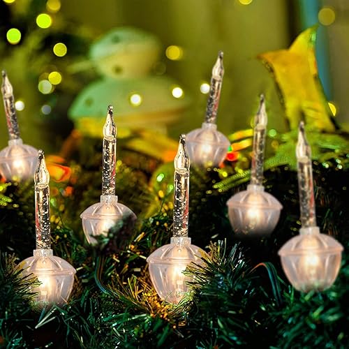 Miniatura 6 de Bombillas de repuesto de burbujas de Navidad, paquete de 4 bombillas de burbujas transparentes tradicionales para decoraciones de Navidad en
