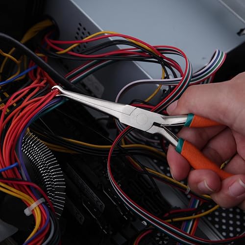 Miniatura 5 de SPEEDWOX Alicates de agarre de manguera de 5.5 pulgadas, alicates de nariz de anillo, extracción de bujías, herramienta de abrazadera de cable