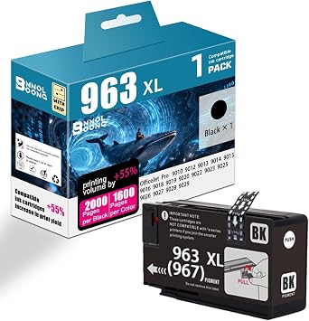 963 963XL Ink Cartridge Replacement Combo Pack | Compatible for HP Officejet 9010 9012 9013 9014 9015 9016 9018 9019 9020 9022 9023 9025 9026 Printers