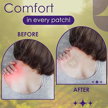 Relief Day Patch - Arnica, White Willow Bark, Saffron & Peppermint for Soreness and discomfort for Women and Men