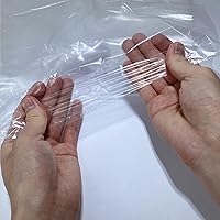 Vista 4 de Bolsa de limpieza en seco de 60 pulgadas – 50 bolsas de plástico transparente extra largas para vestidos, bolsas de ropa desechables para colgar ropa